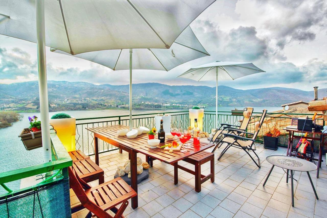 La Terrazza Sul Lago Turano Castel di Tora Exterior foto